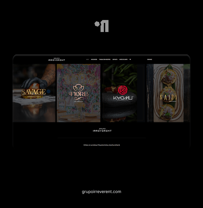 Diseño web corporativo para grupo gastronómico | Grupo Irreverent