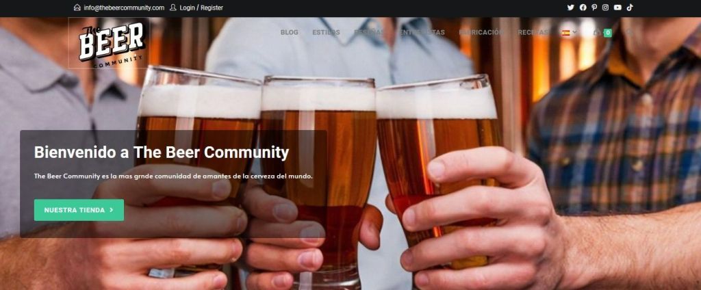 Muestra de trabajo realizado para The Beer Community