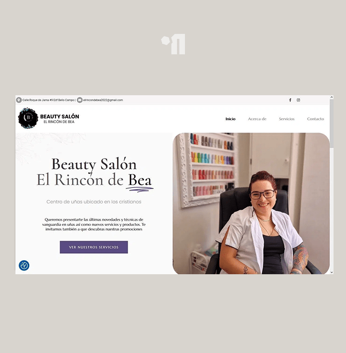 Diseño web para centro de belleza | El Rincón de Bea