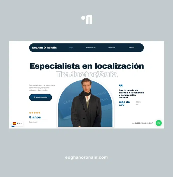 Diseño web corporativo para empresa de servicios | Eoghan O Ronain