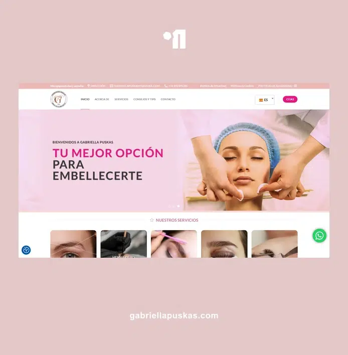 Diseño web para marca personal en salud y bienestar | Gabriella Puskas