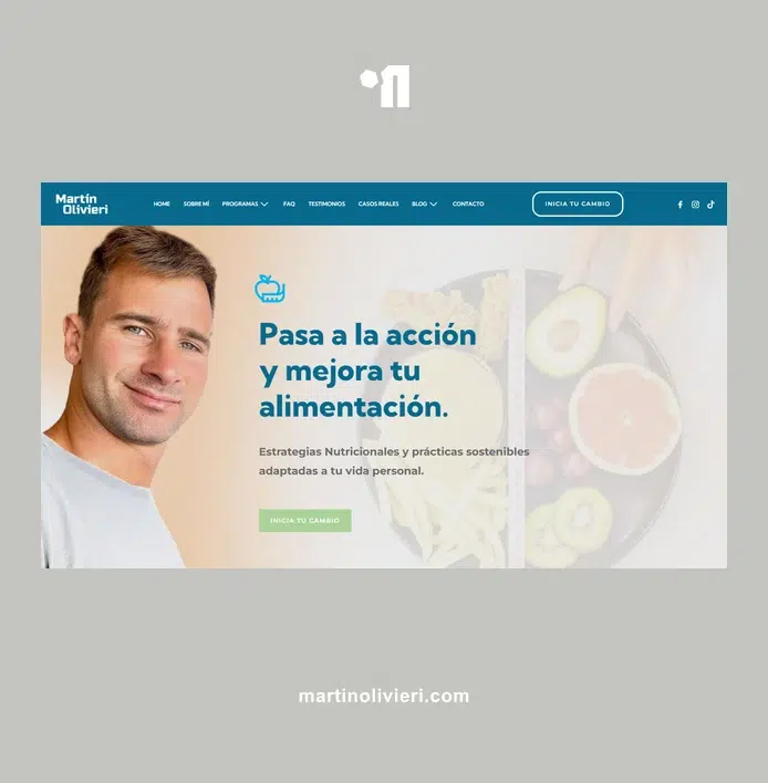 Diseño web para nutricionista | Martín Olivieri