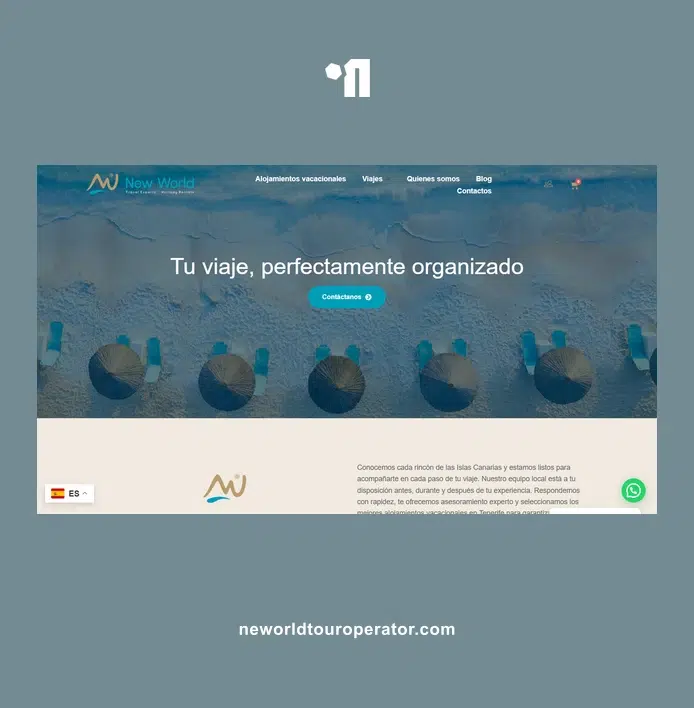 Diseño web y tienda online para tour operator | New World Tour Operator
