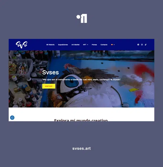 Diseño web para artista plástico | Svses