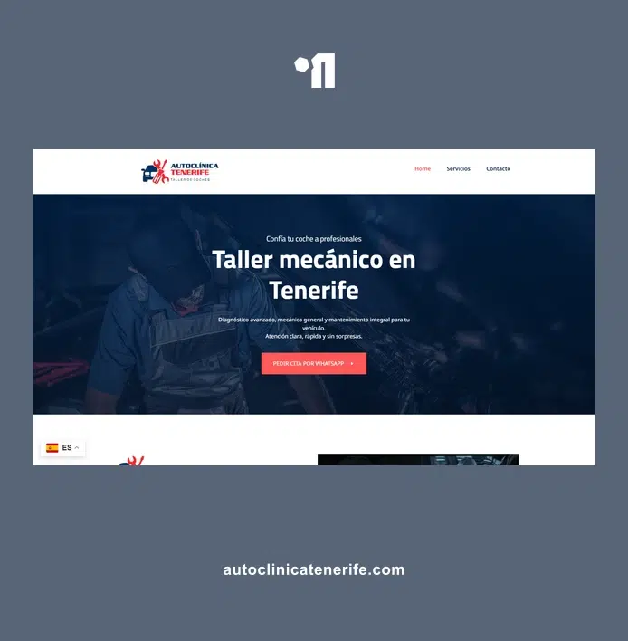 Diseño web para taller mecánico | Auto Clínica Tenerife