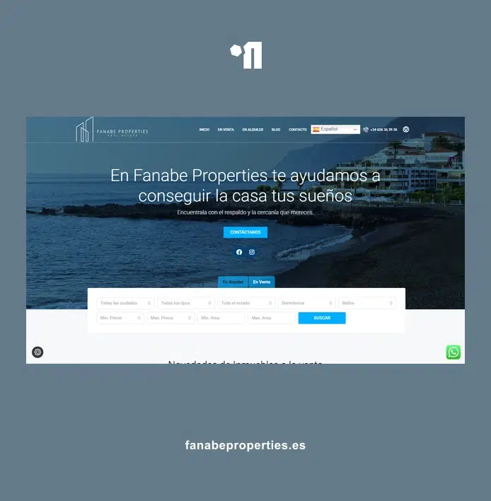 Diseño web para inmobiliaria en Tenerife | Fañabe Properties