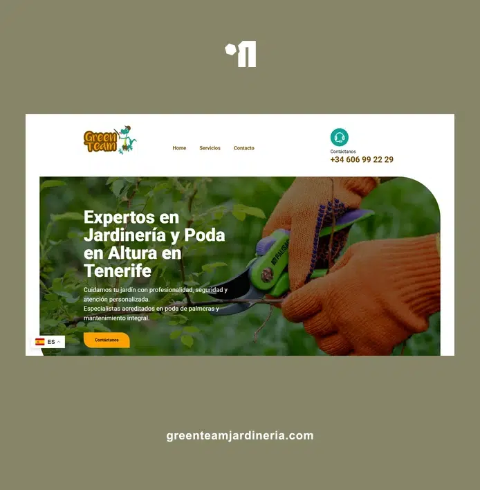 Diseño web para empresa de jardinería | Green Team Jardinería