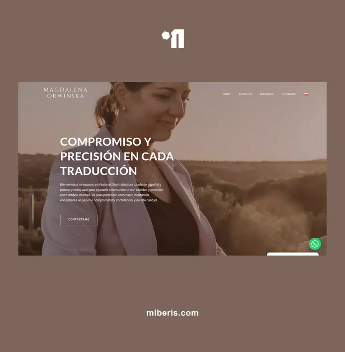 Diseño web corporativo para empresa de servicios | Miberis