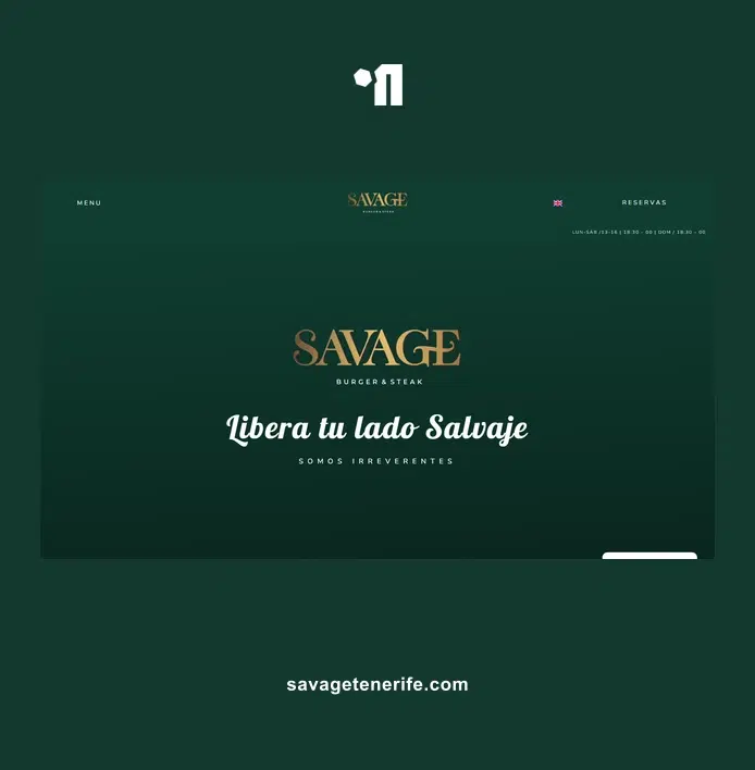 Diseño web para restaurante de experiencia gastronómica | Savage Tenerife