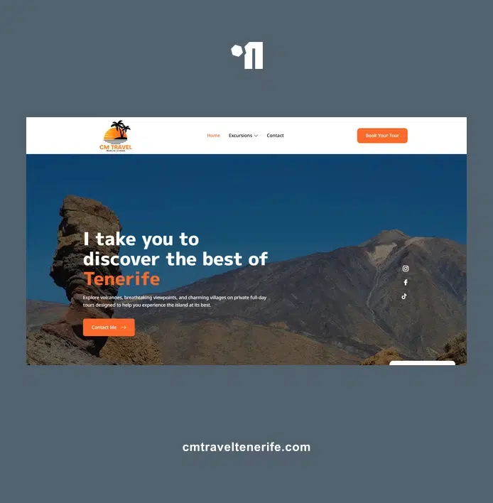 Diseño web corporativo para agencia de excursiones en Tenerife: CM Travel Tenerife