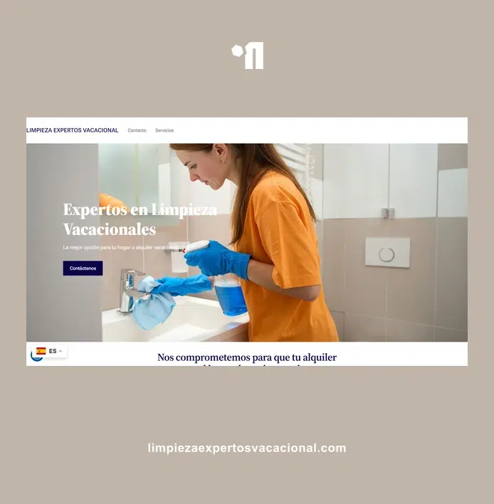 Diseño web corporativo para empresa de limpieza vacacional: Limpieza Expertos Vacacional