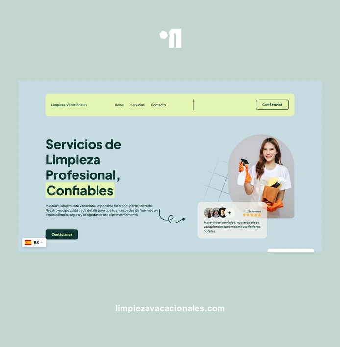 Diseño web corporativo para empresa de limpieza vacacional: Limpieza Vacacionales