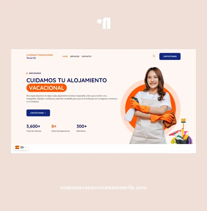 Diseño web corporativo para empresa de limpieza vacacional en Tenerife: Limpieza Vacacionales Tenerife