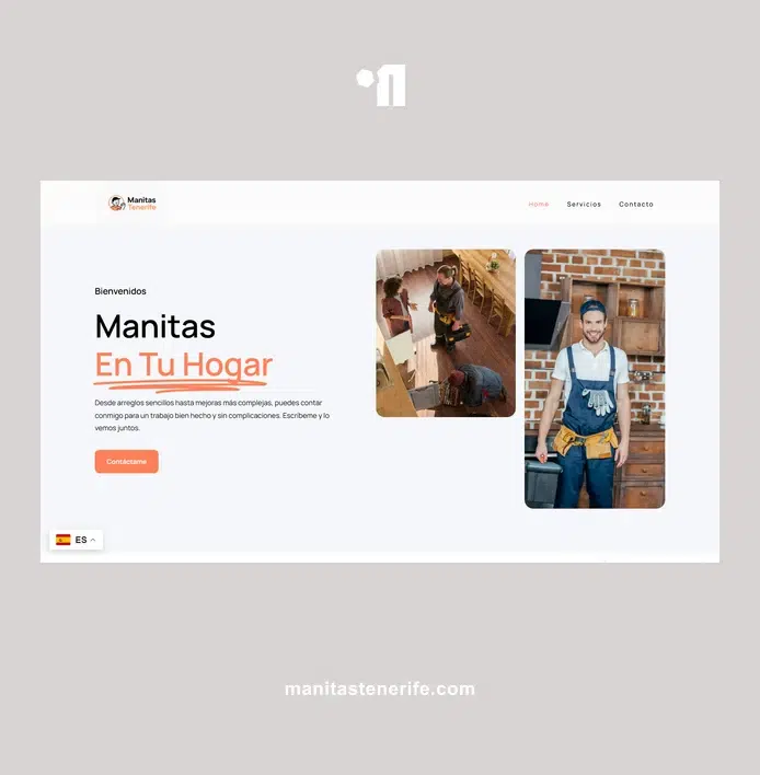 Diseño web corporativo para empresa de servicios en Tenerife: Manitas Tenerife