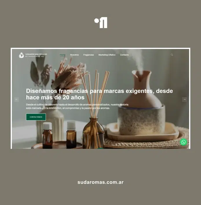 Diseño web para tienda online de perfumes: Sudaromas