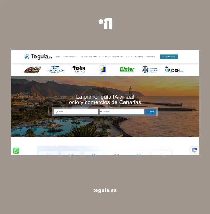 Diseño web para plataforma de ocio y comercios: TE GUIA