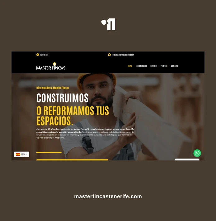 Diseño web para empresa de reformas y construcción: Master Fincas