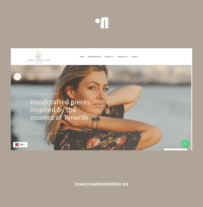 Diseño web para tienda online: Love Creation Atelier