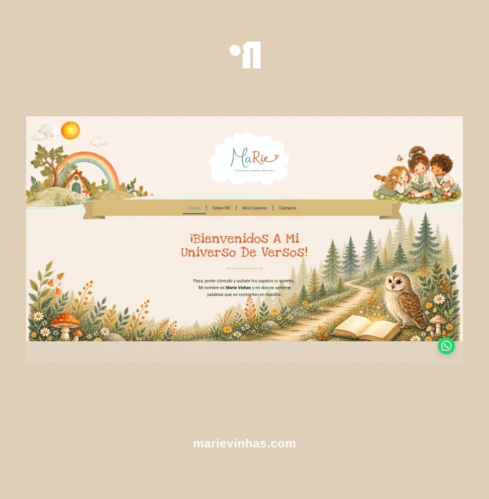 Diseño web para autora de libros infantiles: Marie Vinhas