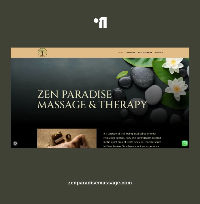 Migración web y organización digital para Zen Paradise Massage